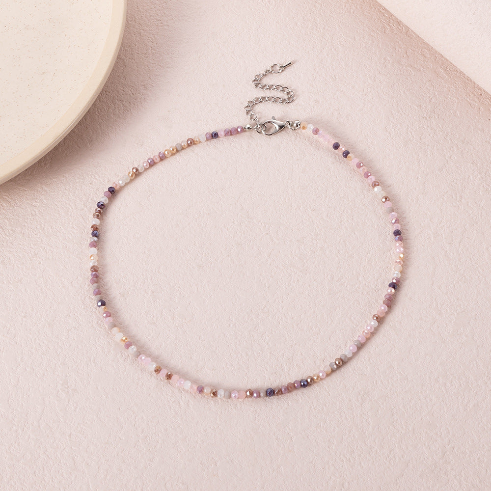 Wholesale Bohemian Short Necklace Handmade Fashion Creative Color Rice Bead Necklace