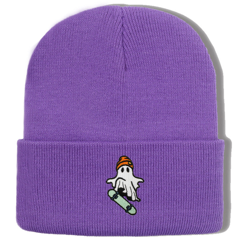 Wholesale Skateboarding Devil Embroidered Knitted Hat