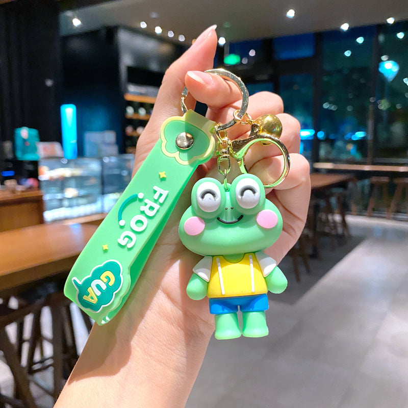 Wholesale Cartoon Frog PVC Soft Glue Keychain Creative Keychain ACC-KC-XinShu002