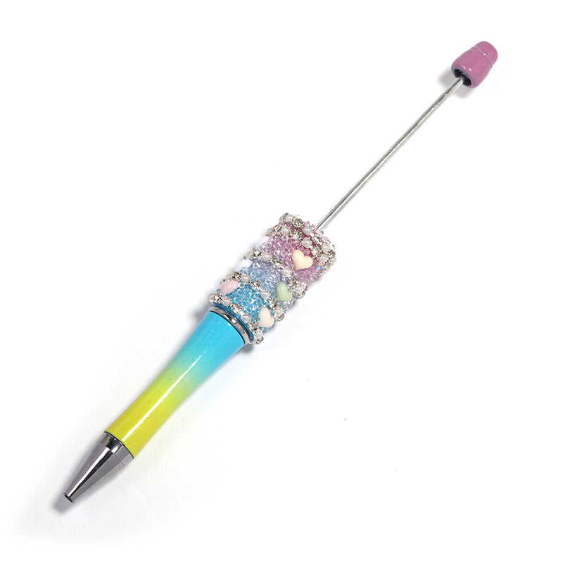 Wholesale 5pcs Beadable Pens Rhinestone DIY Love Chain Starry Sugar Pen ACC-PN-BLG007