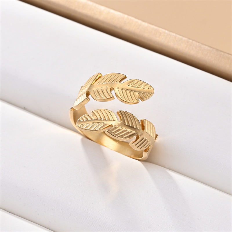 Wholesale Stainless steel oil drop simple cool style open ring