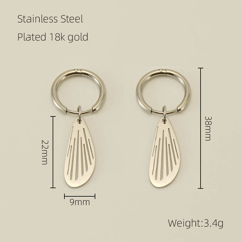 Wholesale Stainless Steel Hollow Wings Earrings ACC-ES-ZhongXin014