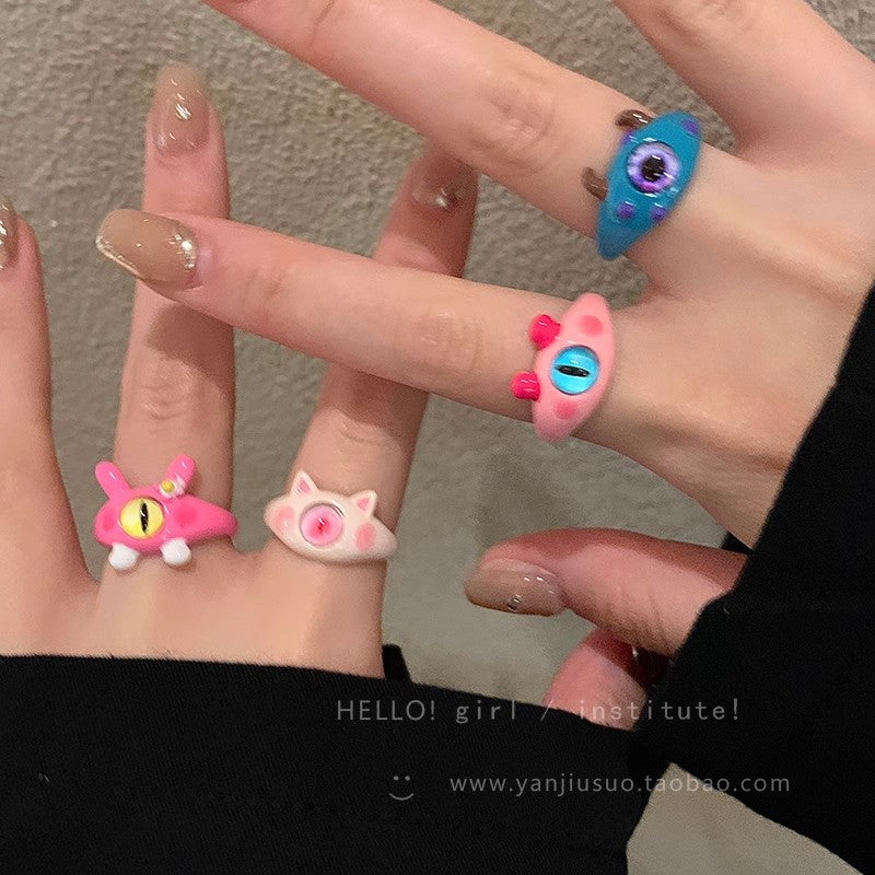Wholesale Pink  Cute Monster Ring