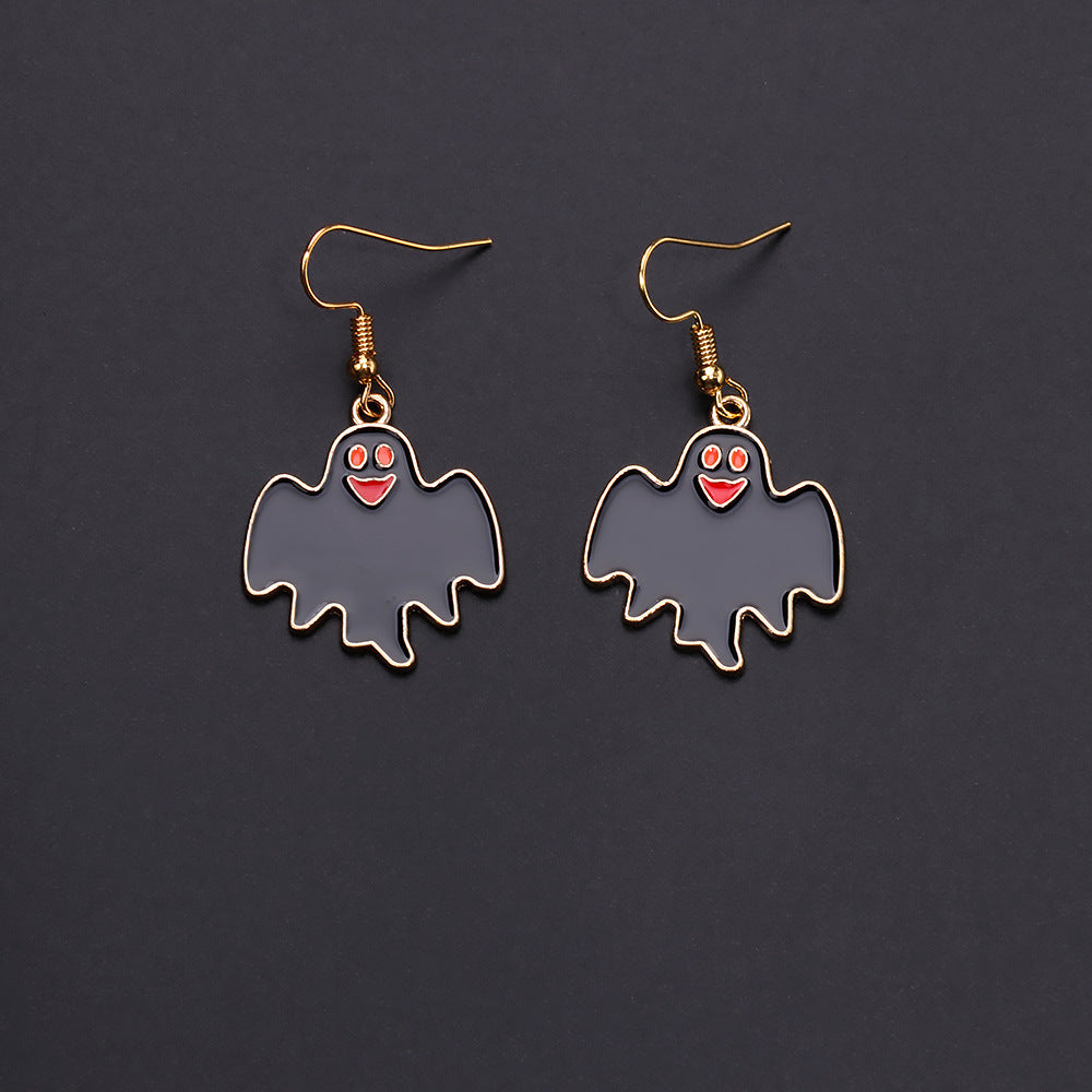 Wholesale 10pcs cute cartoon earrings pumpkin alloy earrings