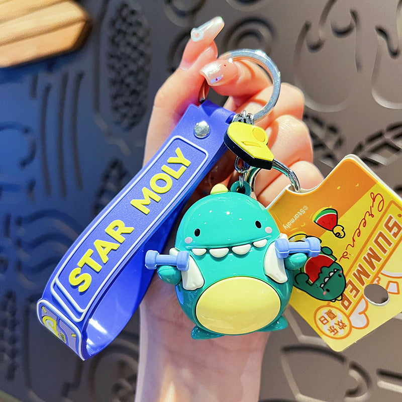 Wholesale Cartoon Dinosaur PVC Soft Keychain ACC-KC-HangLi003