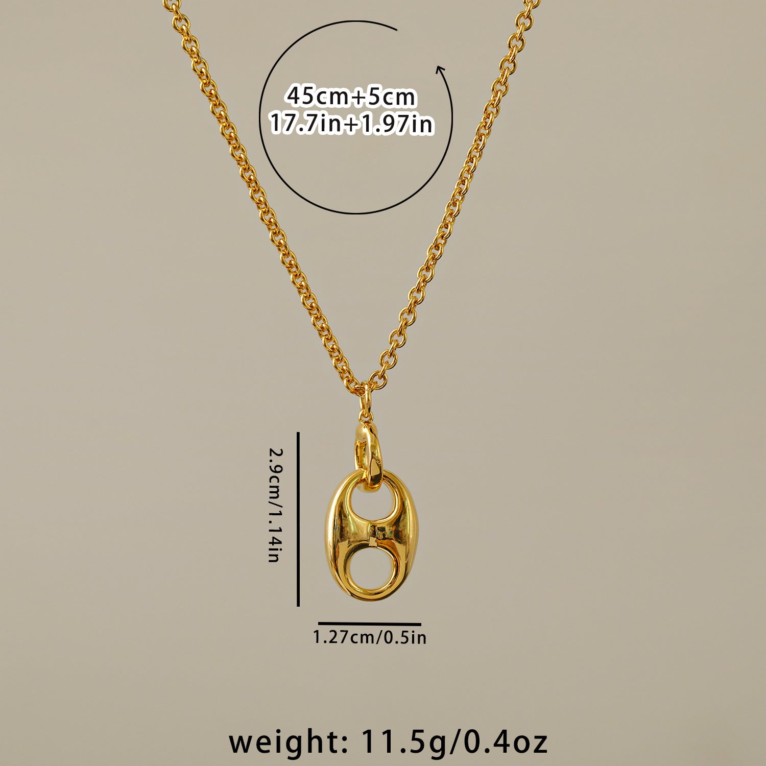 Wholesale Simple Pig Nose Necklace