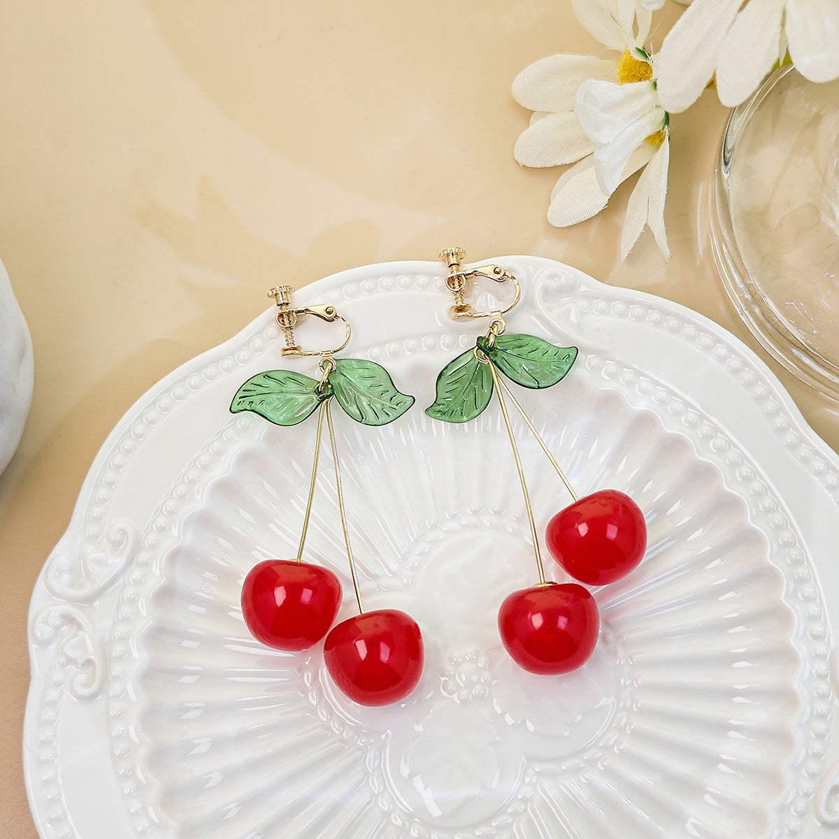 Wholesale Fruit Cherry Earrings ACC-ES-MDD087
