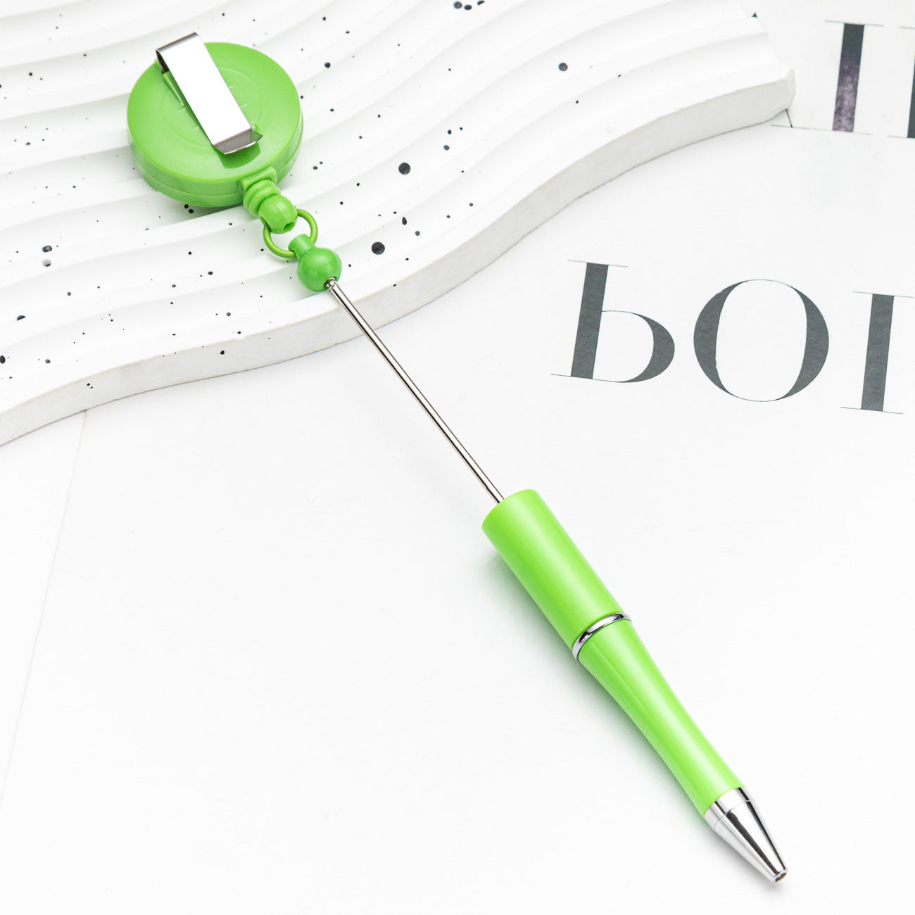 Wholesale Beadable Pens Plastic Badge Reels DIY Beaded Pens ACC-PN-HuaH059