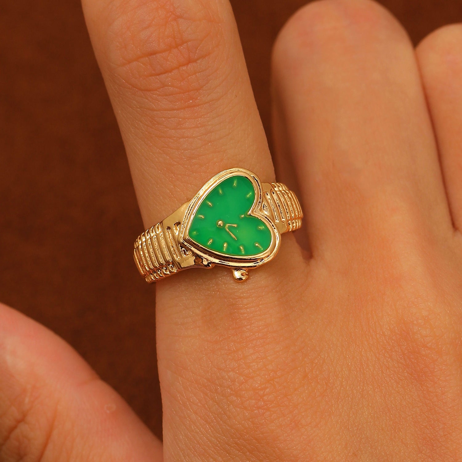 Wholesale Copper watch-style open adjustable ring