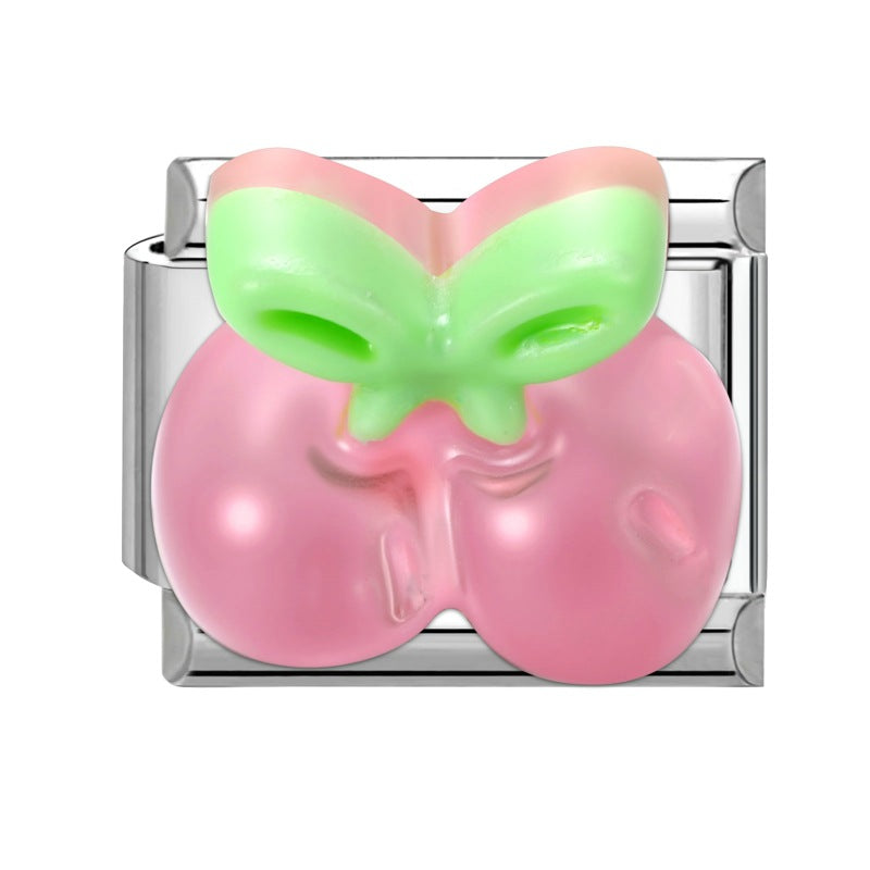 Wholesale 9mm Italian Charm Starter Bracelets DIY Fruit Series Stainless Steel Composable Bracelet