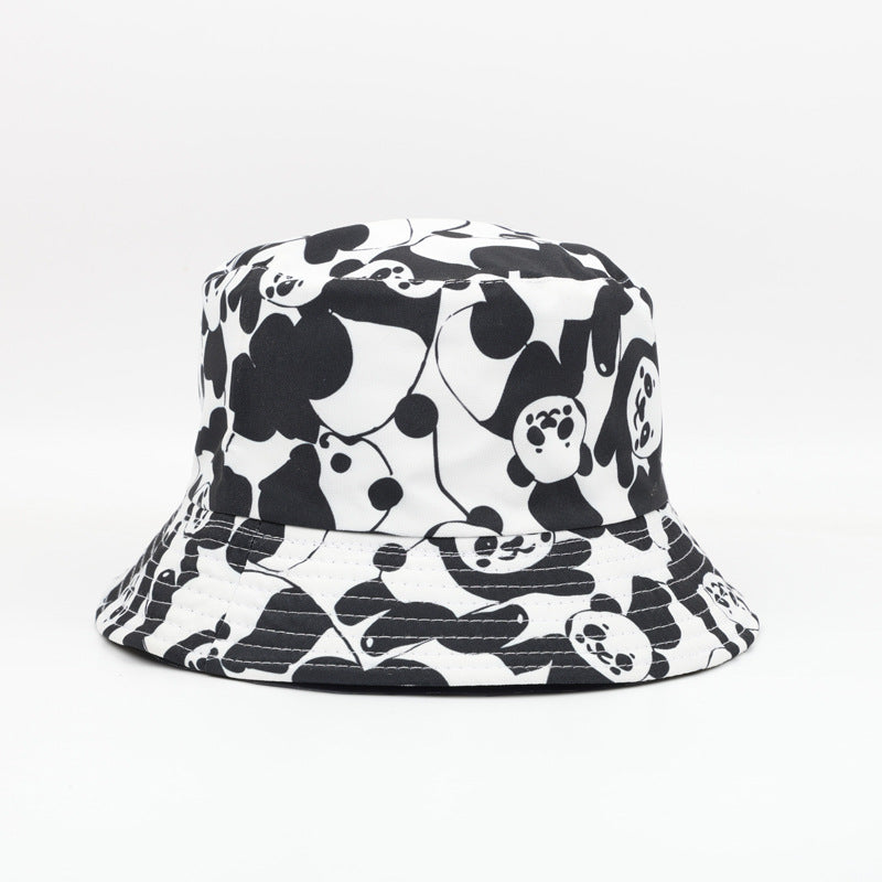 Wholesale  Cow Zebra Fisherman Hat Retro Sun Hat Bucket Hat