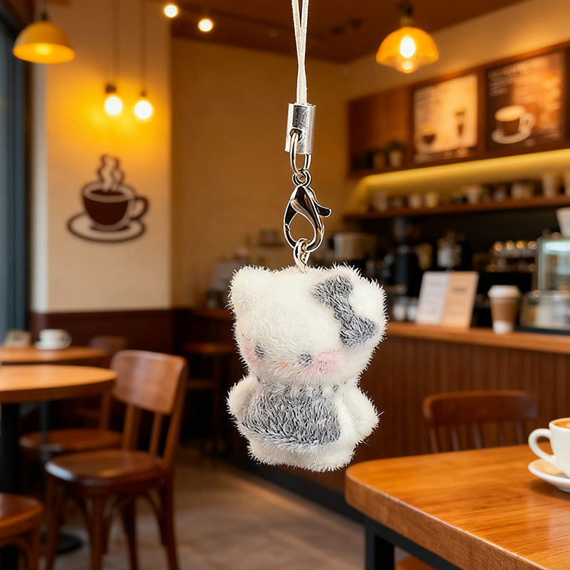 Wholesale Resin flocked cute 3D keychain