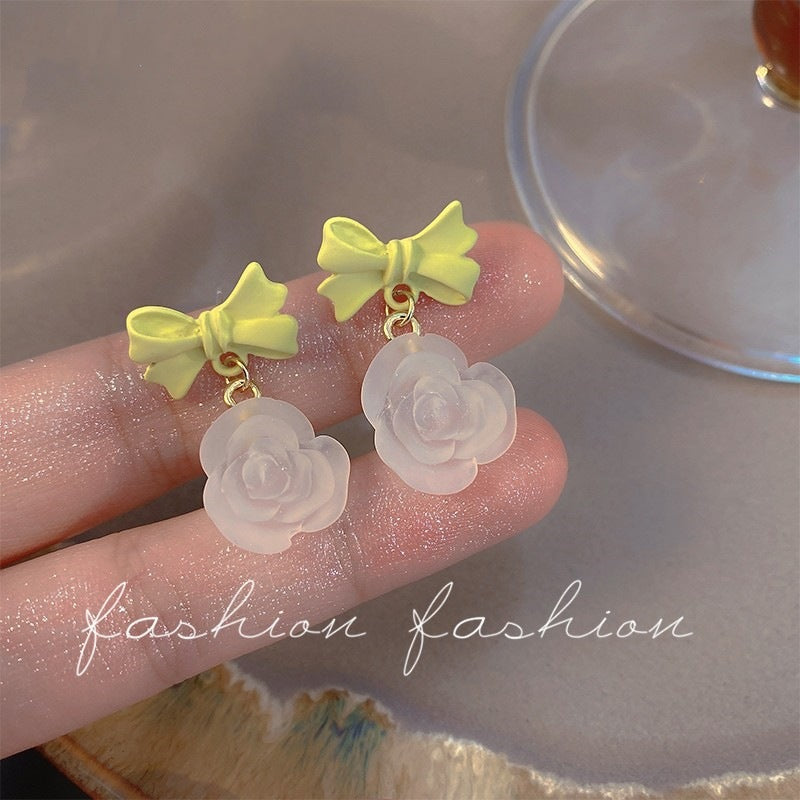 Wholesale 925 Silver Needle Design Acrylic Earrings