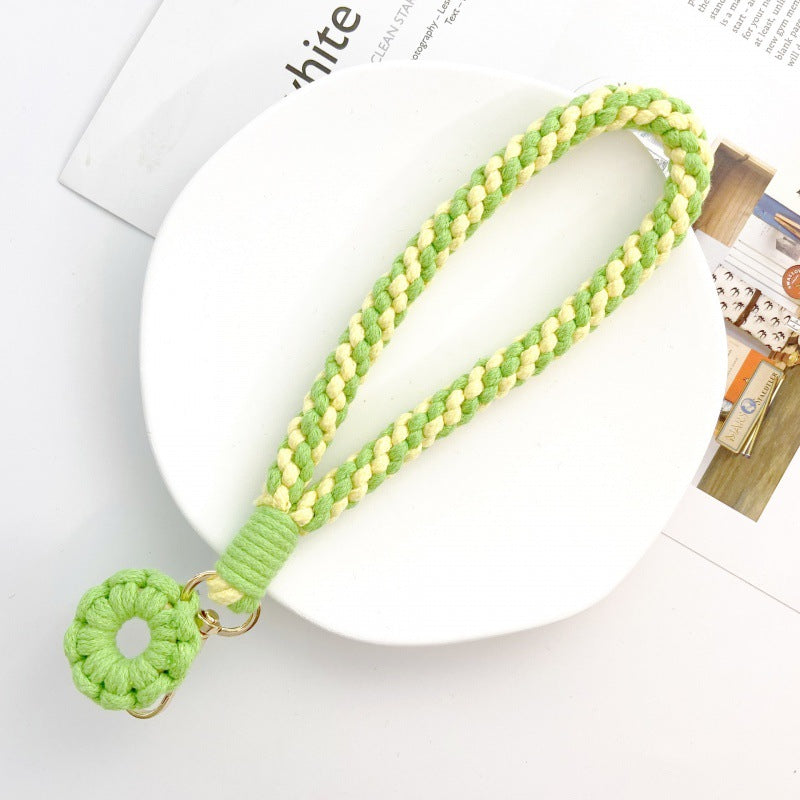 Wholesale Handmade Woven Keychains Flower Corn Knot Lanyard Keychain ACC-KC-Huaien002