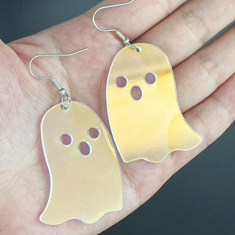 Wholesale 2 Pairs/pack Halloween Shiny Crown Skull Cherry Acrylic Earrings ACC-ES-HY143