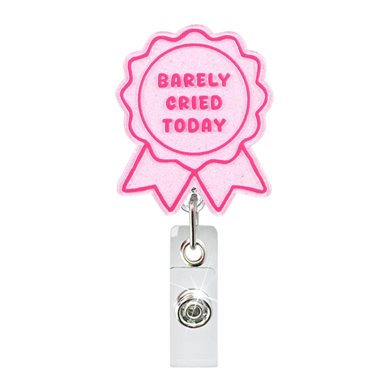 Wholesale acrylic bow English  Badge Reels