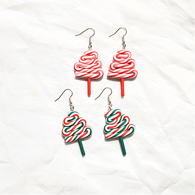 Wholesale Christmas Earrings Creative Soft Clay Personalized Sweet Earrings for Women