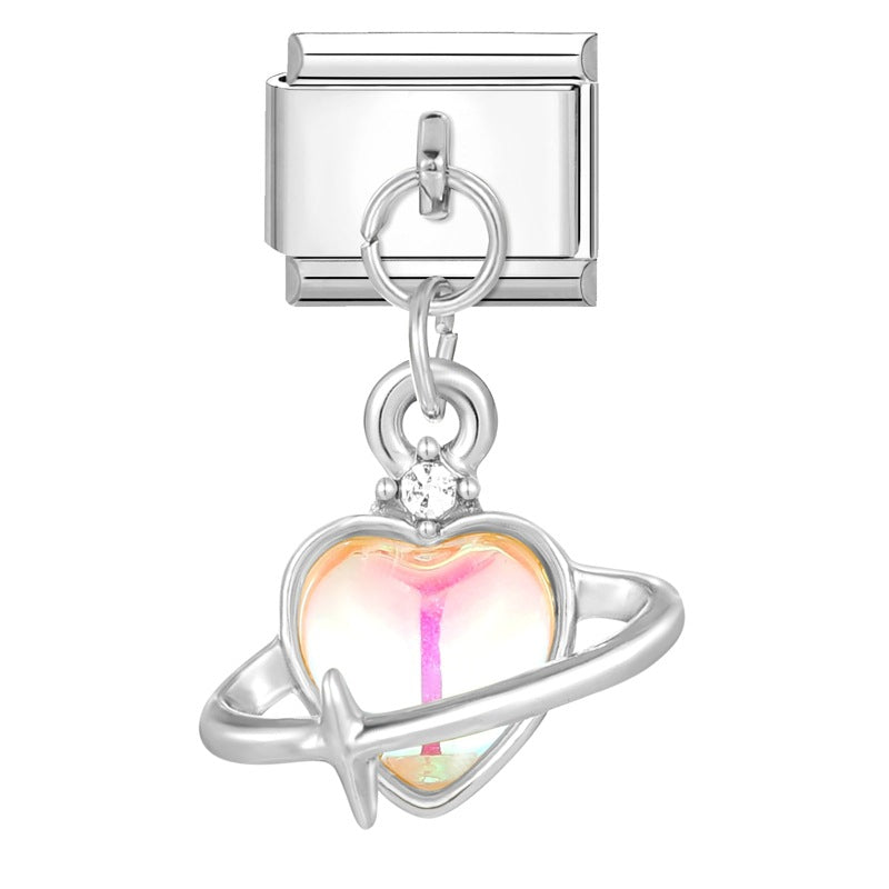 Wholesale Italian Charm Bracelet 9mm DIY Splicing Cute Pendant Stainless Steel Composable Bracelet