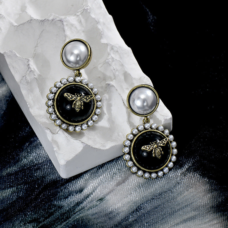 Wholesale Bee Pearl Earrings ACC-ES-JiuJia012