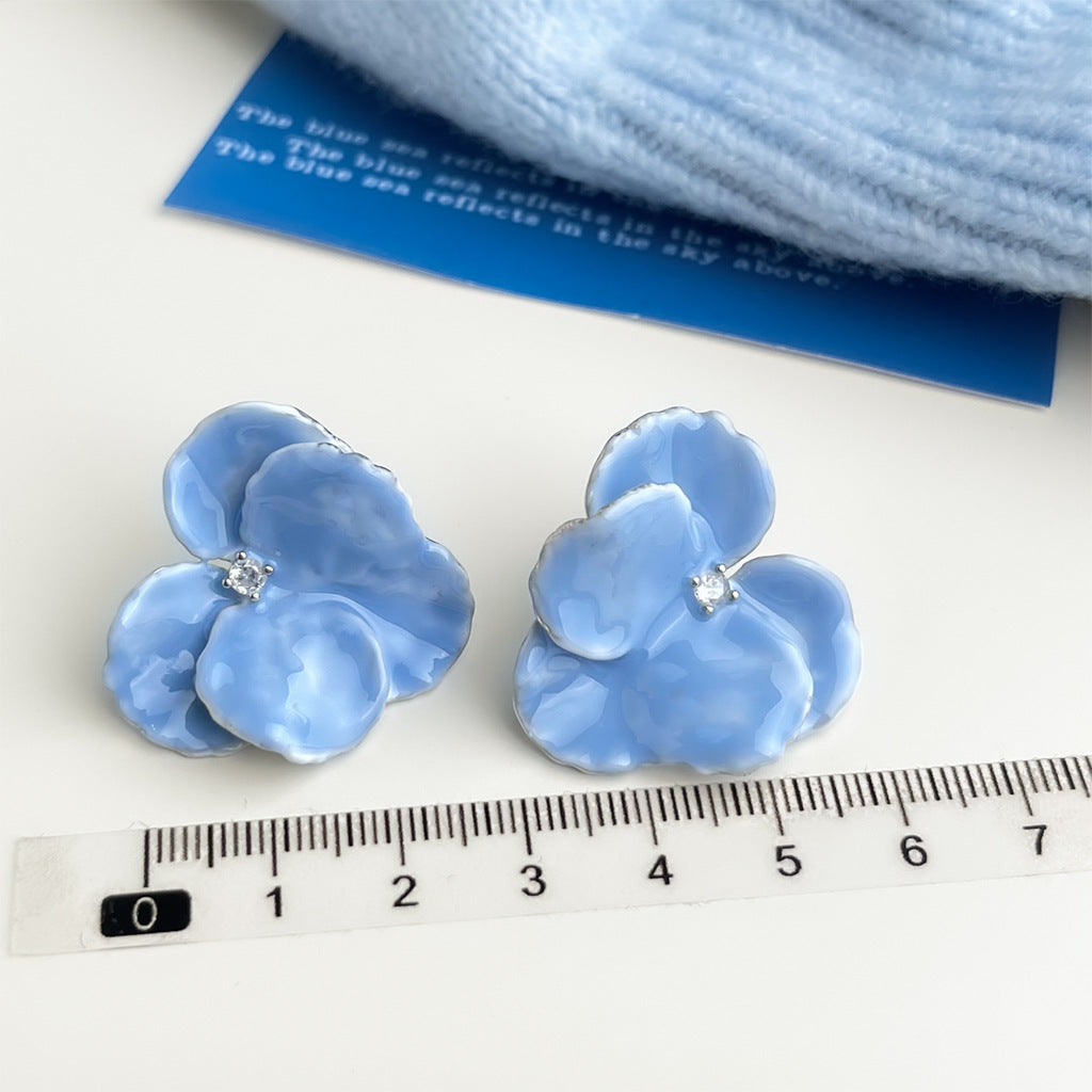 Wholesale blue oil earrings