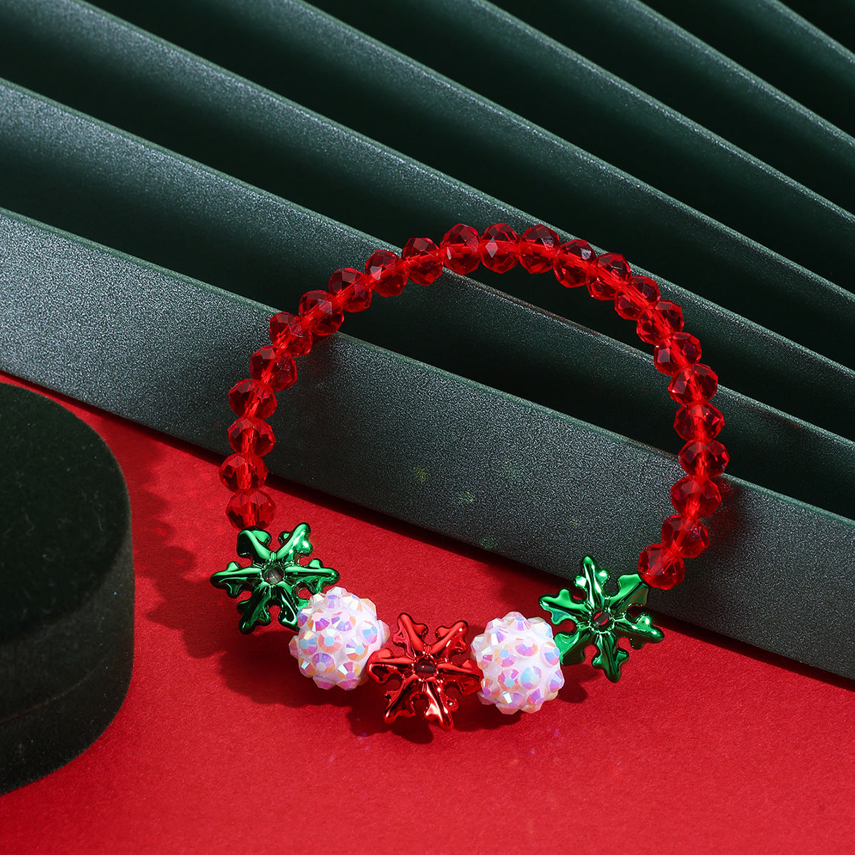 Wholesale  Christmas Bracelet Acrylic Pendant Christmas Braided Bracelet