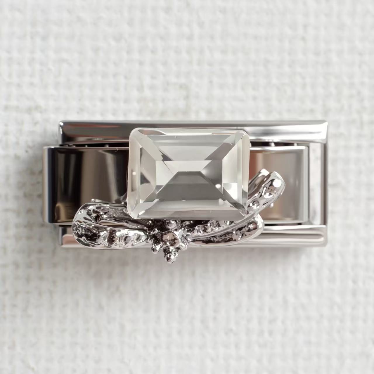 Wholesale 5pcs/pack Makeup &  Accessories Enamel Italian Charms Single Section Creative Stainless Steel Composable Bracelet