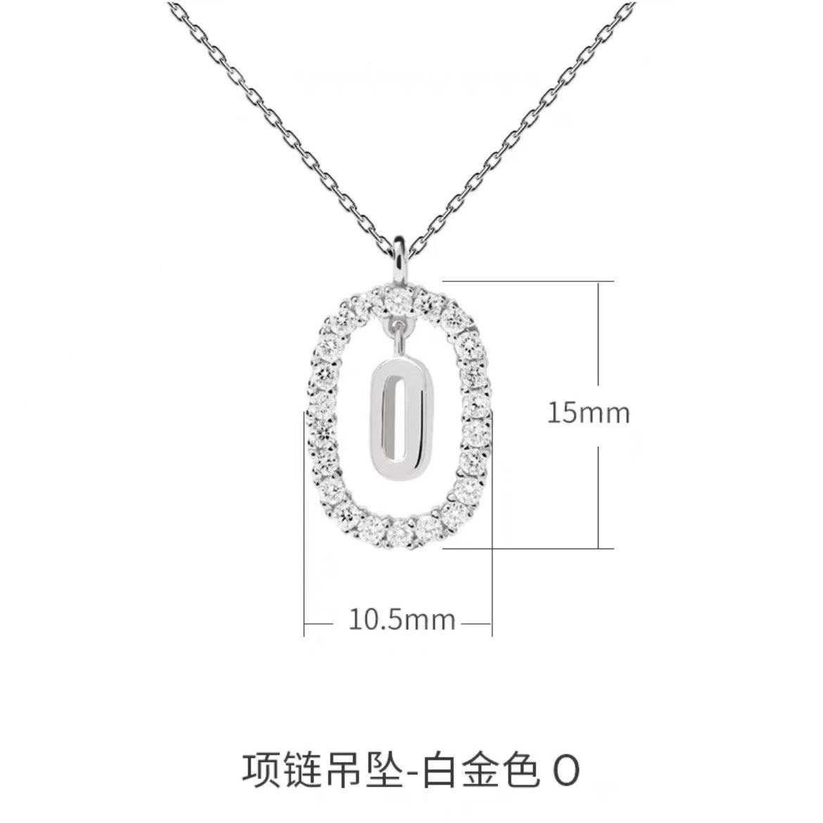 Wholesale Color Diamond Letter Necklace Inlaid with Color Zircon Clavicle Chain Choker Necklace ACC-NE-BYL002