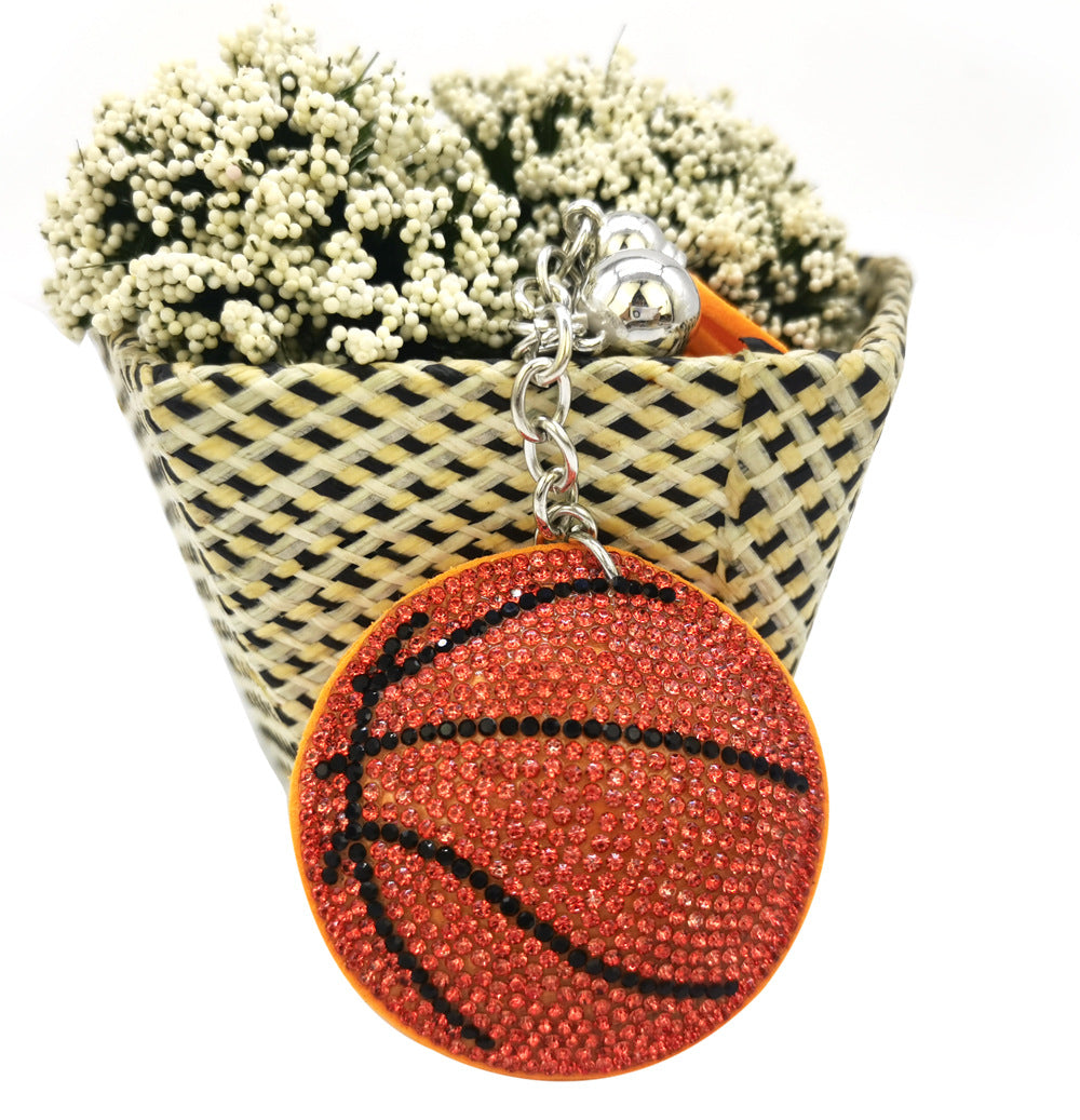Wholesale  hot drill hot figure and diamond-encrusted baseball keychain,