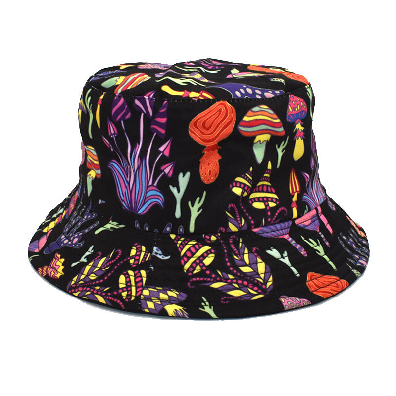Wholesale Colorful Mushroom Pattern Bucket Hat ACC-HT-ShunMa003