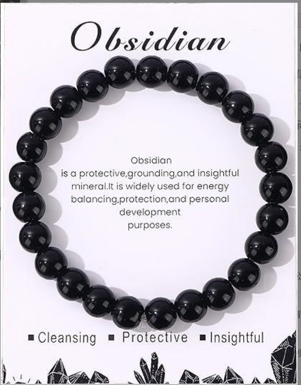 Wholesale  8mm natural stone bracelet elastic beaded   bracelet