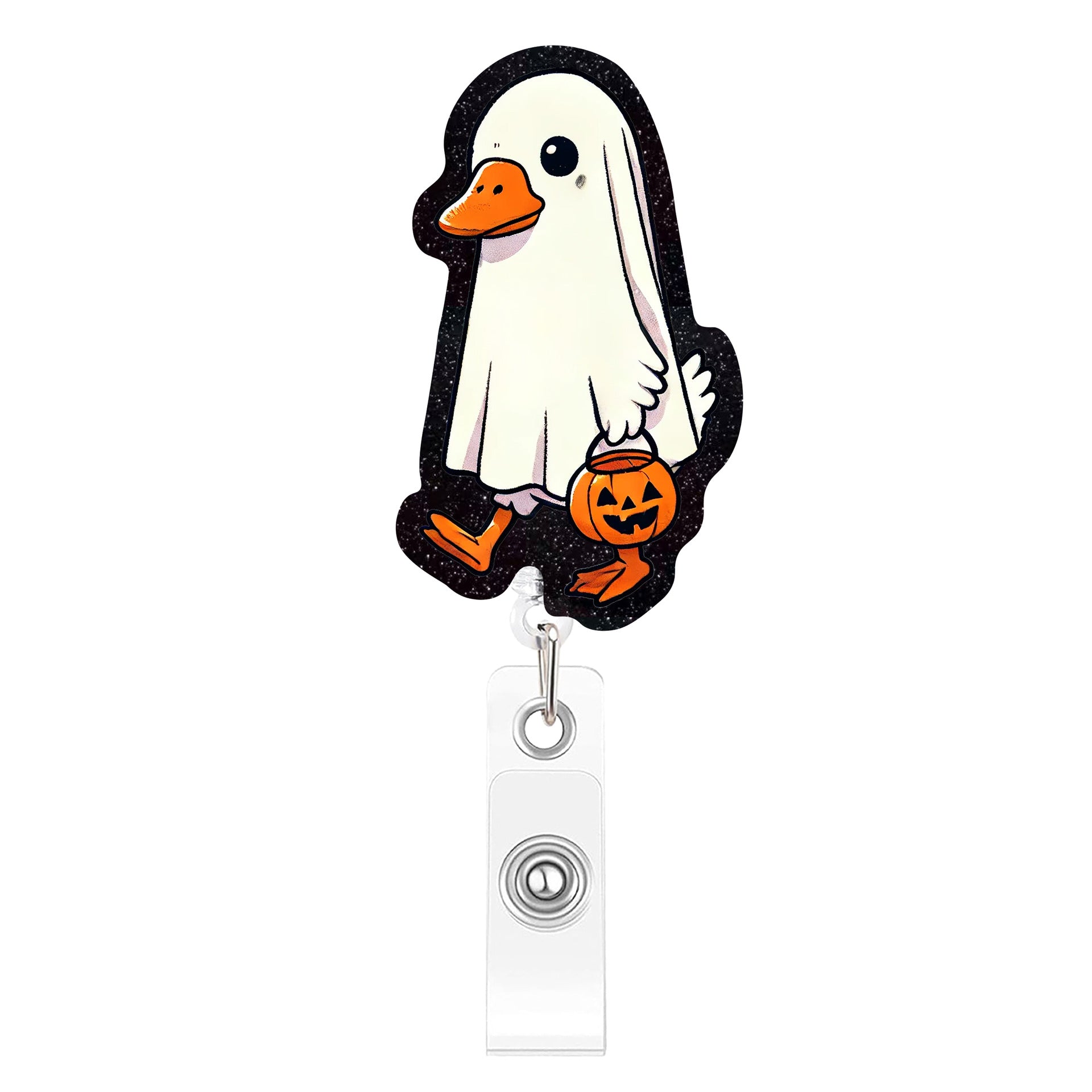 Wholesale Plastic  Badge Reels with Silly Goose Design,  Retractable Id Badge Holders,  Fun Party Accessory