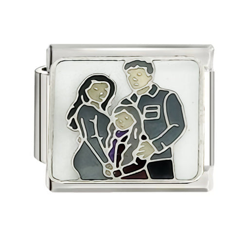 Wholesale  Italian Charm Starter Bracelets DIY square Single Section Creative Stainless Steel Composable Bracelet