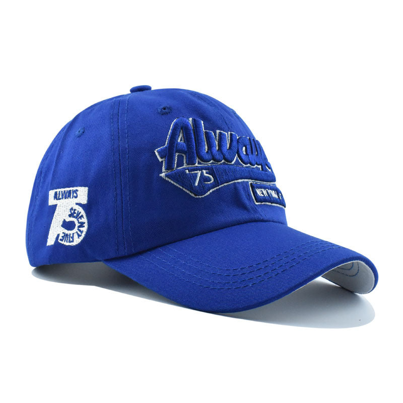 Wholesale  75 washed baseball cap old letter embroidered cap