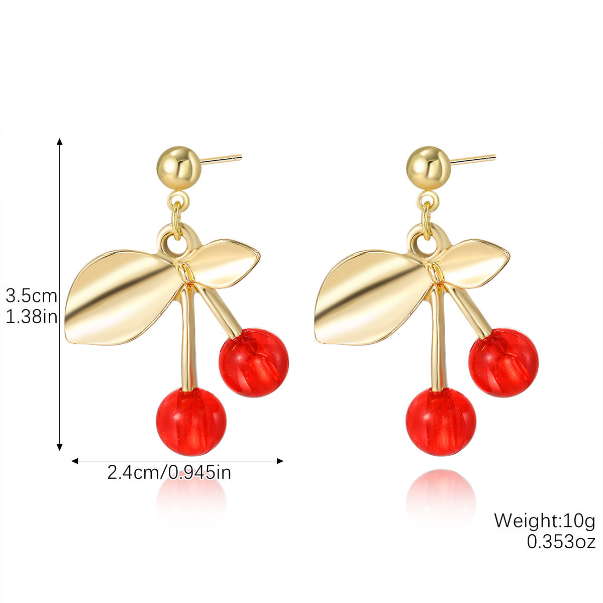Wholesale Summer Hot-Selling Earrings Cherry Earrings  Fruit Cherry Earrings