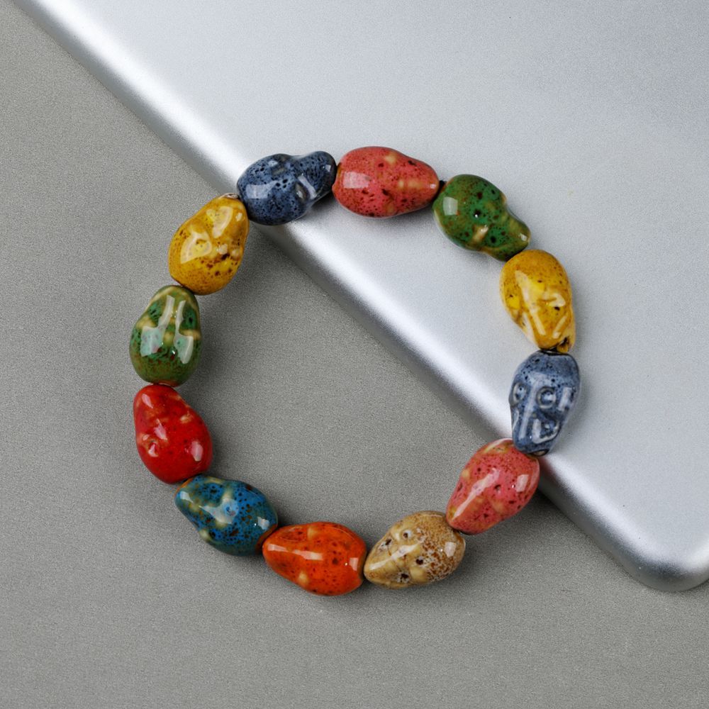 Wholesale Ceramic Glaze Porcelain Bead Bracelet ACC-BT-YXH006