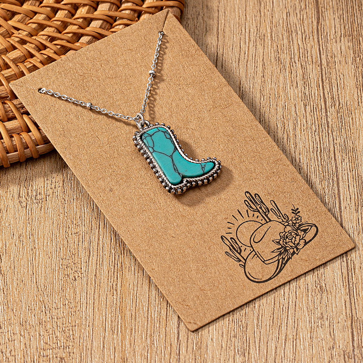 Wholesale 5pcs Turquoise Decorative Cactus Hat Necklace