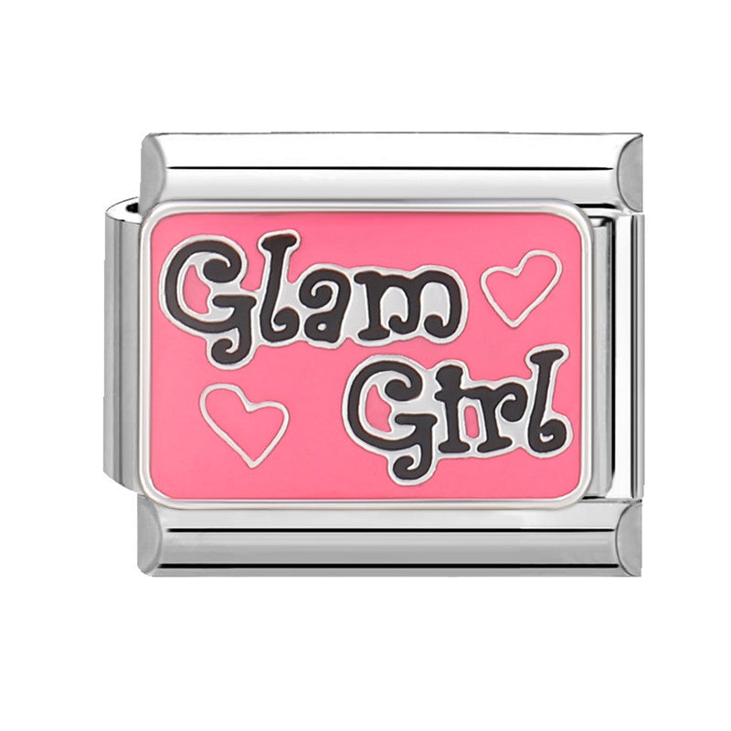 Wholesale Italian Charm Bracelet 9mm DIY Splicing Removable Pink Series Titanium Steel Composable Bracelet