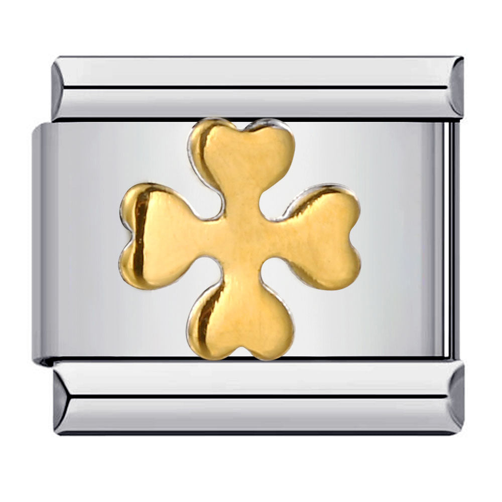 Wholesale Italian Charm Bracelet 9mm DIY Splicing Removable Simple Gold Pattern Stainless Steel Composable Bracelet