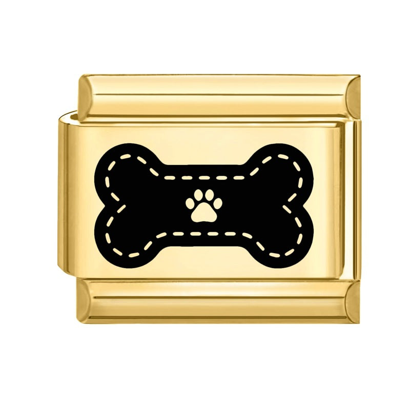 Wholesale Italian modular handmade black modular stainless steel bracelet DIY