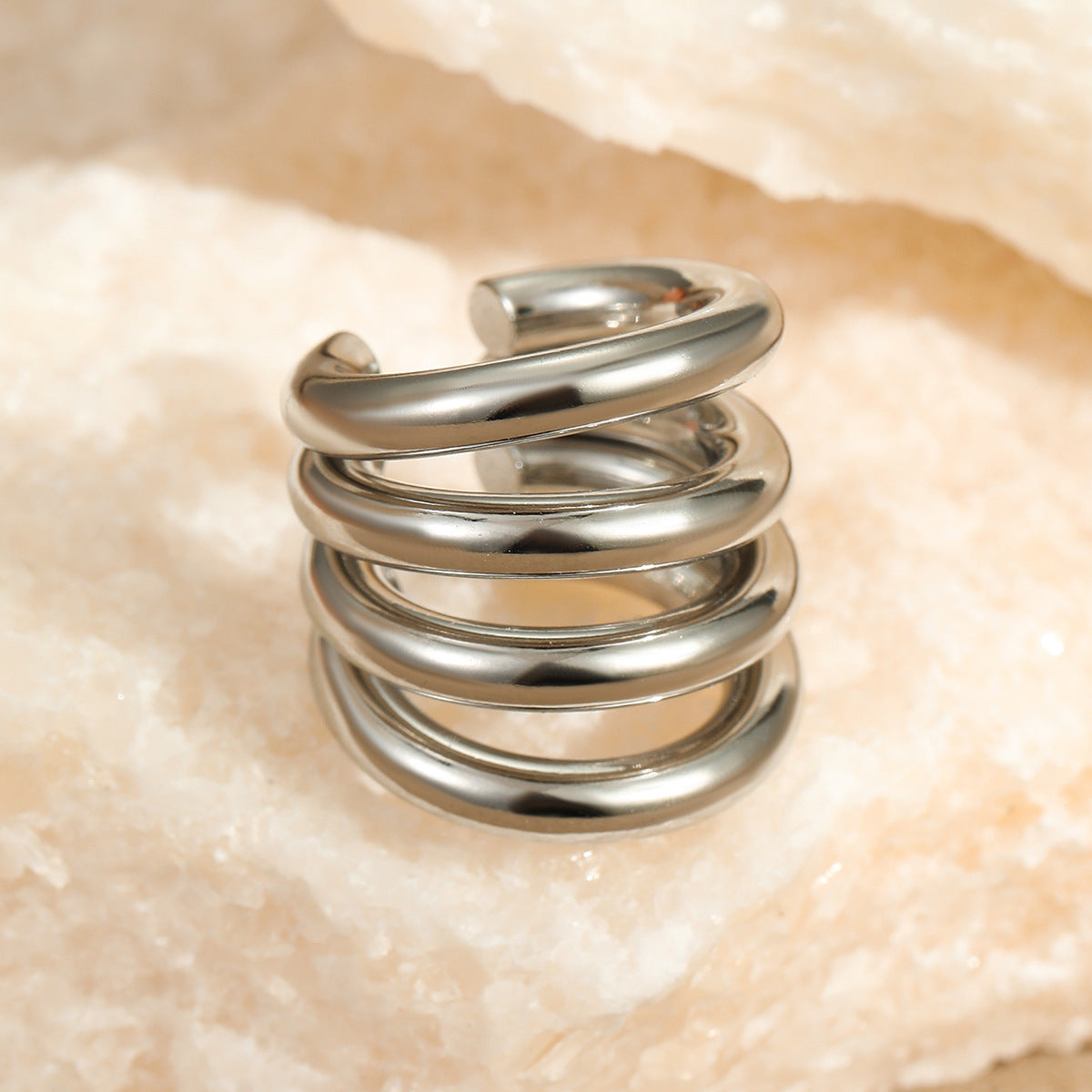 Wholesale  C- shaped ear clip without ear hole ear bone clip multi-layer earrings