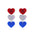 Wholesale  Independence Day earrings  personality red white blue diamond flag USA five-pointed star earrings