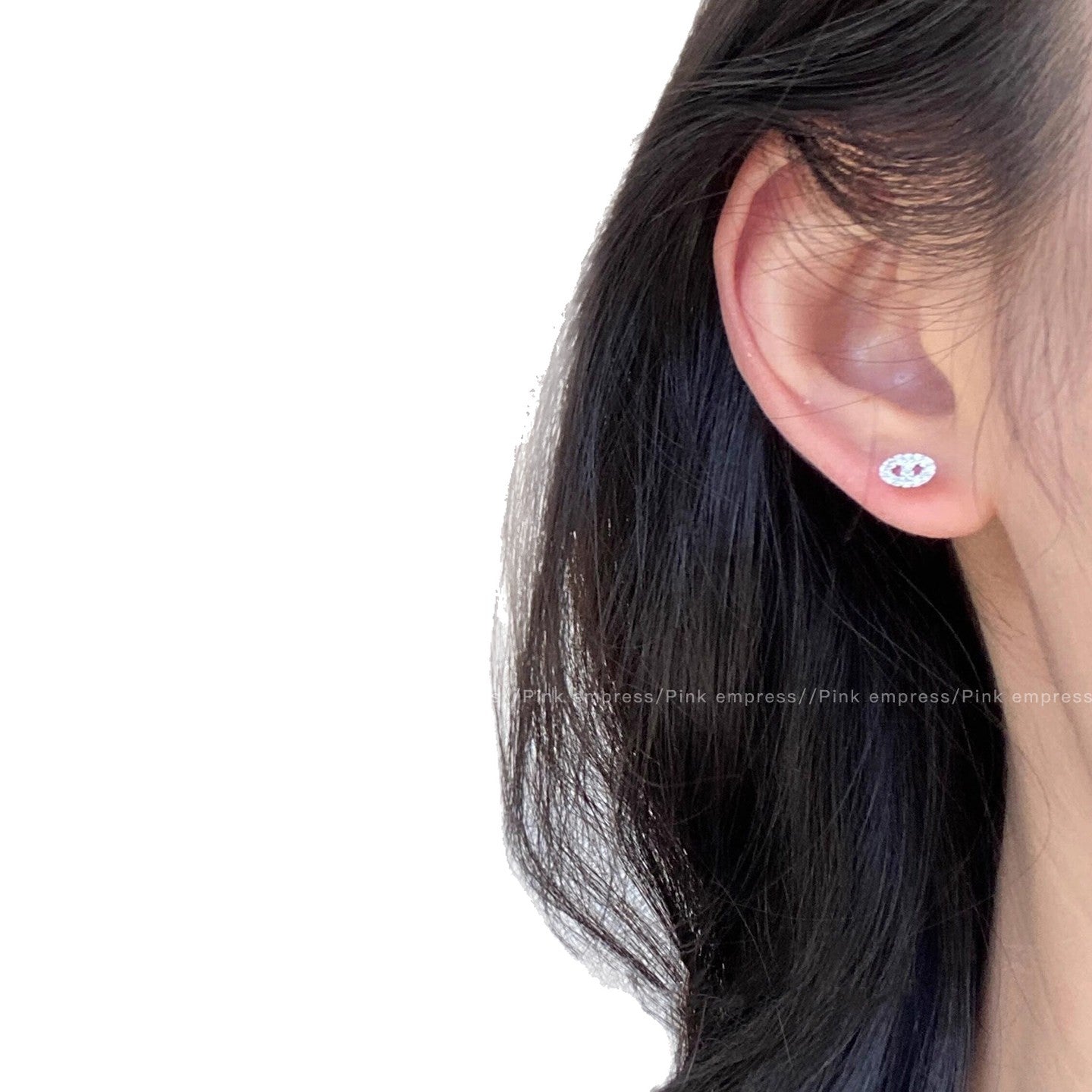 Wholesale Geometric Oval Rhinestone Ear Studs Fashion Accessory Party Wear Jewelry Gift