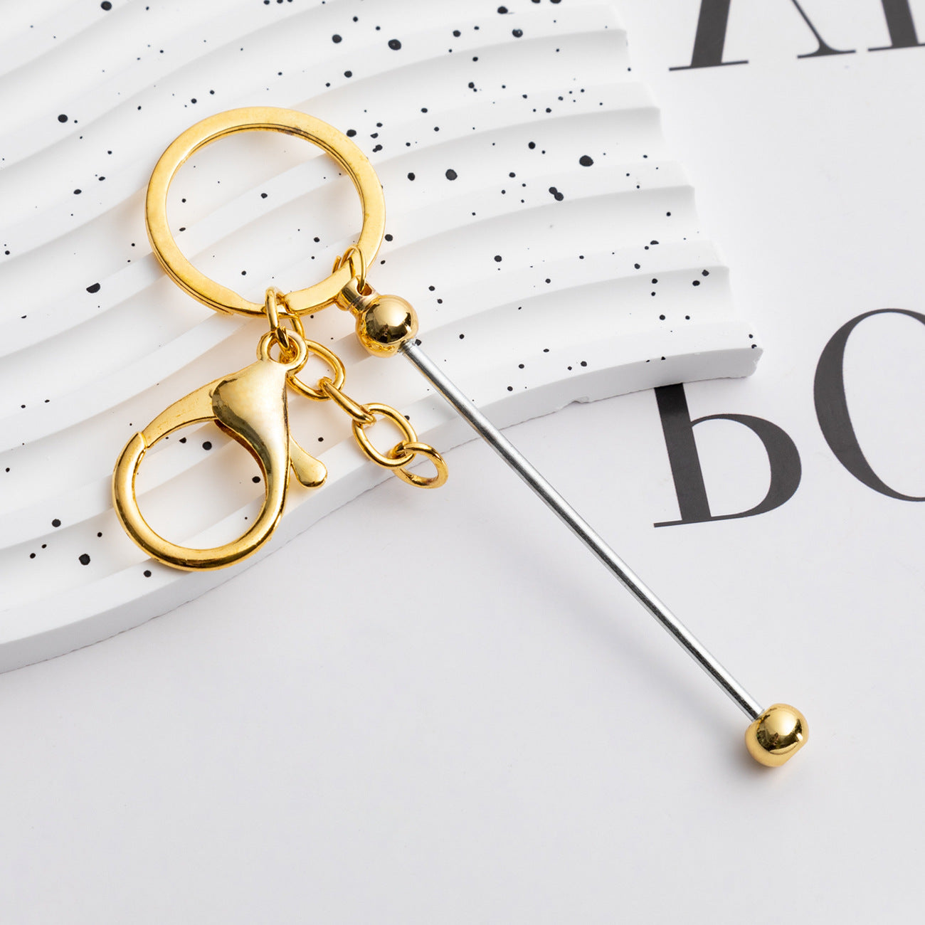 Wholesale Beadable Keychains Colorful DIY Beaded Keychains ACC-KC-HuaH008