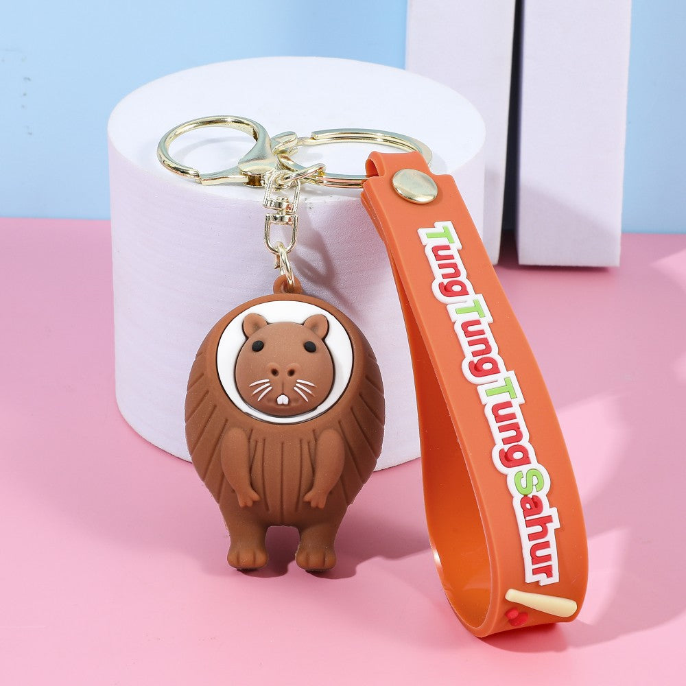 Wholesale Cute cartoon silicone keychain