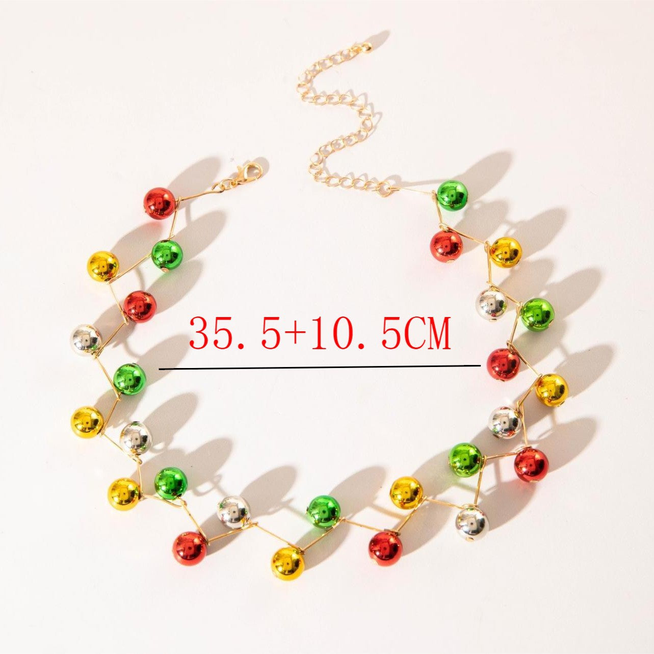 Wholesale Christmas  clavicle chain  color beaded  necklace