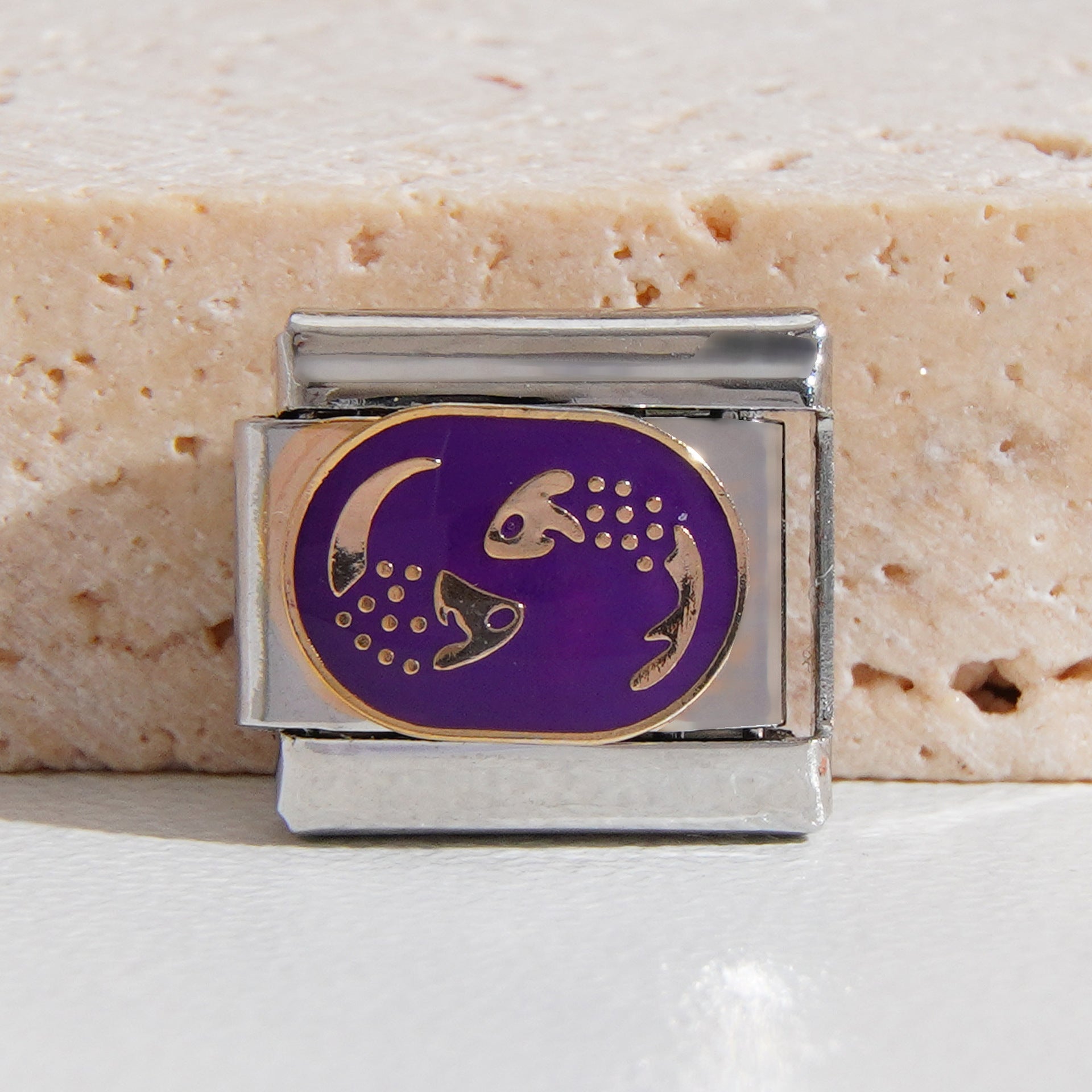 Wholesale 9mm Italian Charm Starter Bracelets DIY square Single Section Creative Stainless Steel Composable Bracelet