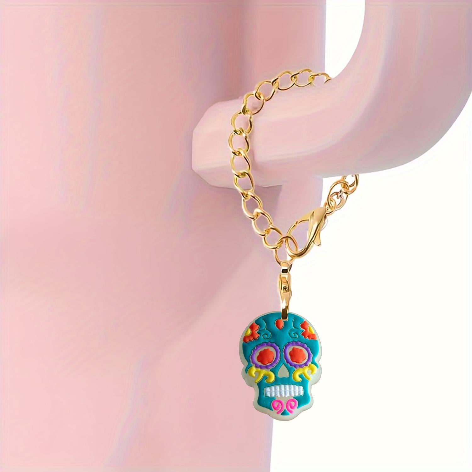 Wholesale Fluorescent Skull Soft Rubber Hanging Chain Cup Accessories Chain ACC-CA-XieJi005