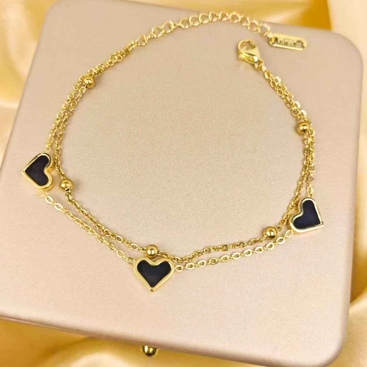 Wholesale Titanium Steel Double Layer Love Bracelet Casual Everyday Fashion Accessory