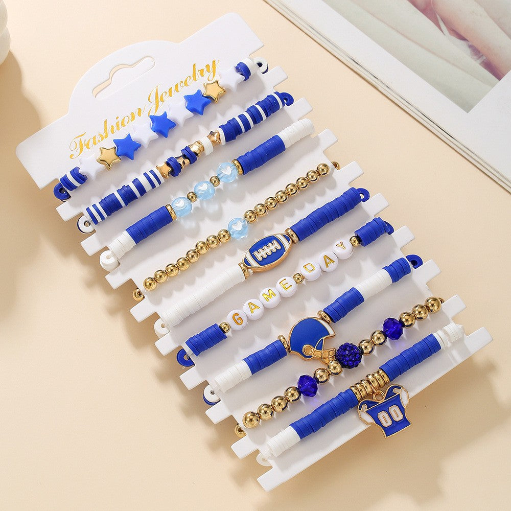 Wholesale Baseball Bracelet 8-piece Soft y Bracelet