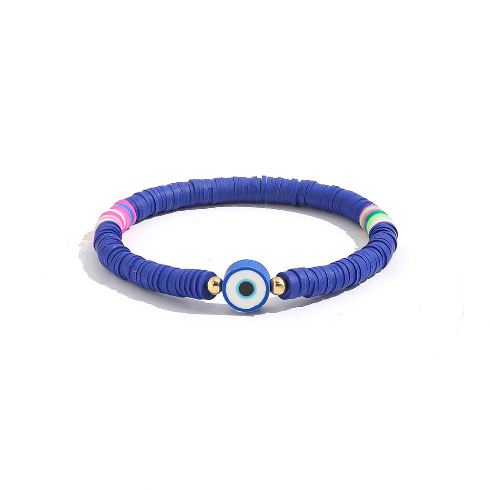 Wholesale  Bohemian Ocean  Metal Shell Bracelet Beach Colorful Soft Ceramic Bracelet